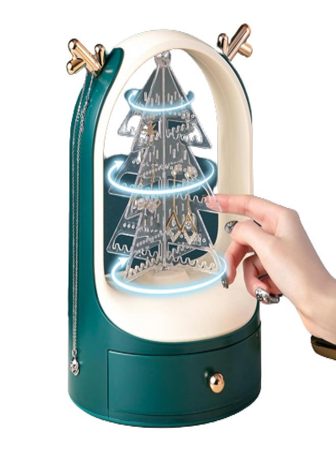 Glaceon Jewelry Display Rack Earring Card Display Holder Stand for Necklaces, Bracelet,Stand with 1 Drawers 360 Rotate Jewelry Holder - Image 1