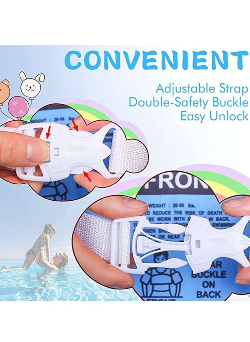 Toddler Swim Vest Kids Water Wings Arm Floaties for 30-50 Pounds Infant Safety Swim Aid Jumper Inflatable Swim Arm Bands Float Sleeves Swimming Armbands for Sea/Pool/Beach/Training (Seahorse) - Image 5