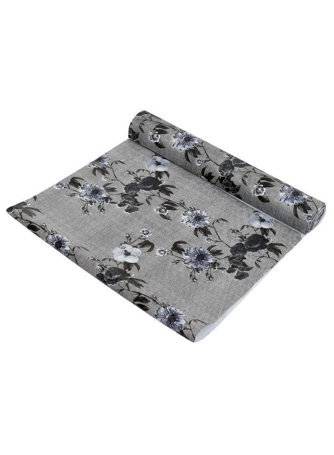 Kuber Industries Kuber Industries Shelf Mat | Flower Print Shelf Liner | Placemat for Kitchen | Desk Mat | PVC Non-Slip Drawer Sheets| Kitchen Cabinet Shelf Liner | 10 Meter | Gray  - Image 4
