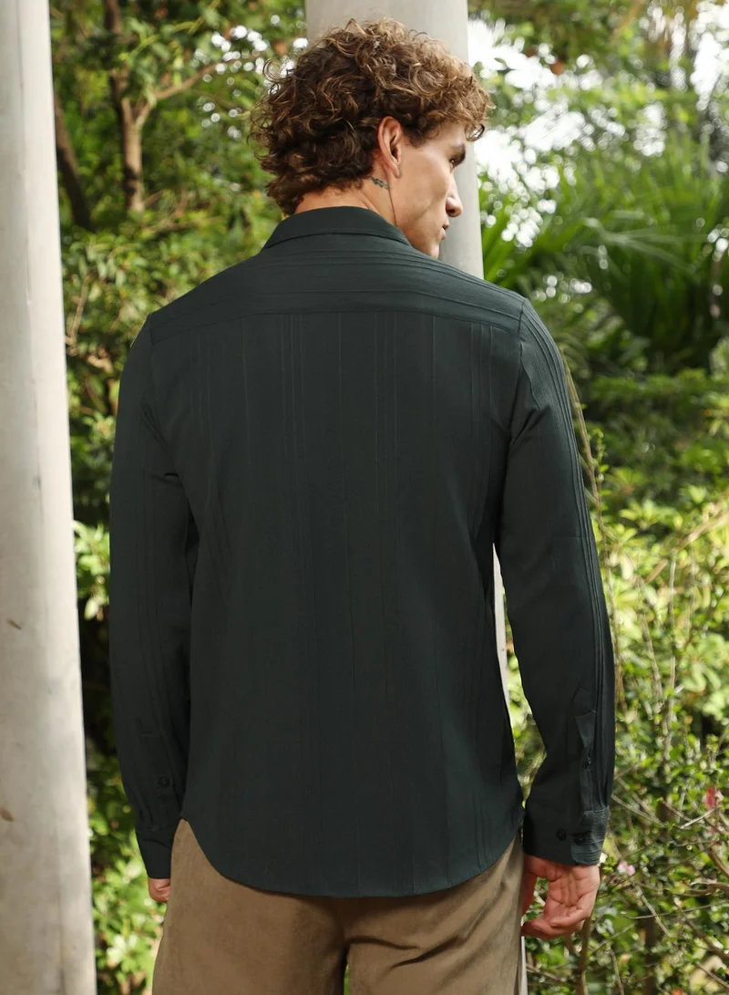 CAHOOT  Men's Sacramento Green Multitrack-Tactile Shirt for Men | Best Price UAE