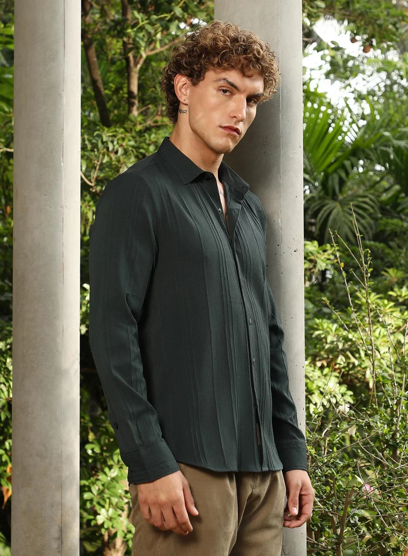 CAHOOT  Men's Sacramento Green Multitrack-Tactile Shirt for Men | Best Price UAE