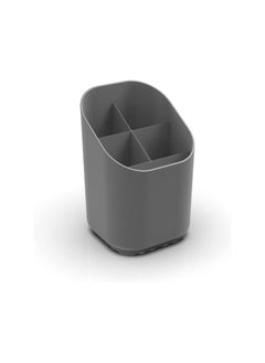 Generic Cutlery Drainer – Compact Utensil Holder with Drainage – Gray, 12.5 x 12.5 x 18.5 cm – Space-Saving & Durable for Kitchen Counter & Sink 