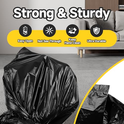 Eiszhjk 60 Count Pooper Scooper Bags Compatible with Arm and Hammer, Dog Waste Bags with Easy-Tie Handles, Extra Thick with No-Leakage Pet Poop Bag for Swivel Bin and Rake, Multi-Use (Only Dog Poop Bags) - Image 2