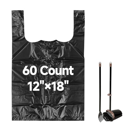 Eiszhjk 60 Count Pooper Scooper Bags Compatible with Arm and Hammer, Dog Waste Bags with Easy-Tie Handles, Extra Thick with No-Leakage Pet Poop Bag for Swivel Bin and Rake, Multi-Use (Only Dog Poop Bags) - Image 1