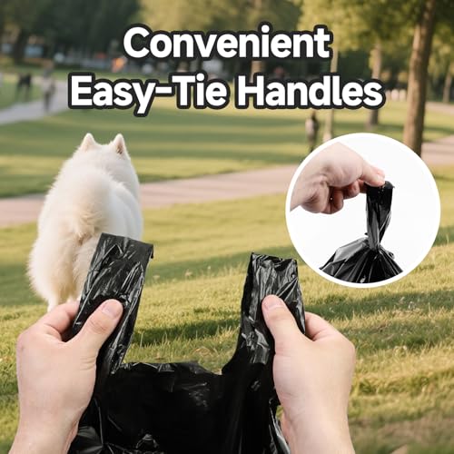 Eiszhjk 60 Count Pooper Scooper Bags Compatible with Arm and Hammer, Dog Waste Bags with Easy-Tie Handles, Extra Thick with No-Leakage Pet Poop Bag for Swivel Bin and Rake, Multi-Use (Only Dog Poop Bags) - Image 4
