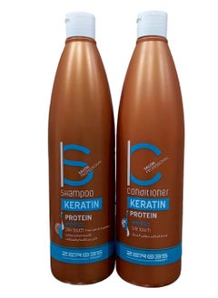zero35 Shampoo 500 Ml And Conditioner 500 Ml Italian Keratin Protein Free Of Salts And Sulfates  - Image 1