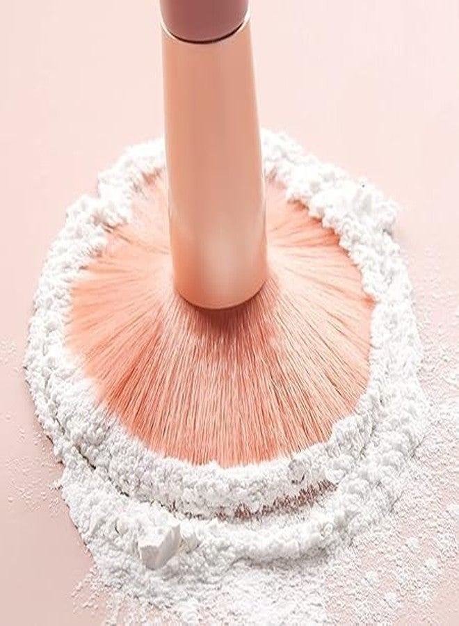 SHOPECOM مجموعة فرش مكياج احترافية من 8 قطع مع حقيبة من SHOPECOM، طقم فرش مكياج بحجم مناسب للسفر للوجه وكريم الأساس وأحمر الخدود وظلال العيون، بمقبض خشبي وشعيرات صناعية (متعددة الألوان). - Image 3