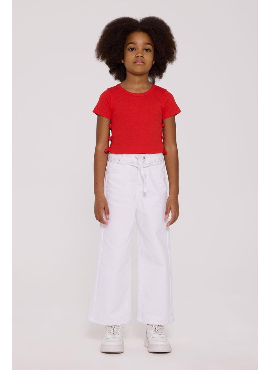 Tyess Basic Girl White Trousers  - Image 1