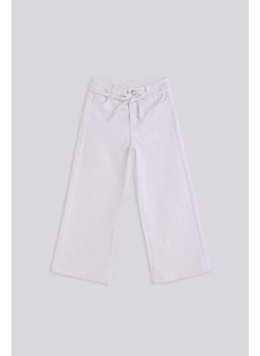 Tyess Basic Girl White Trousers  - Image 5