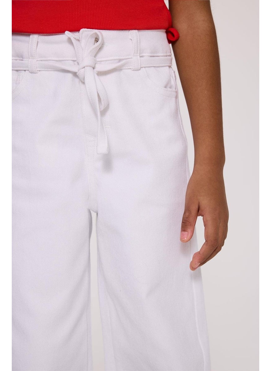 Tyess Basic Girl White Trousers  - Image 3
