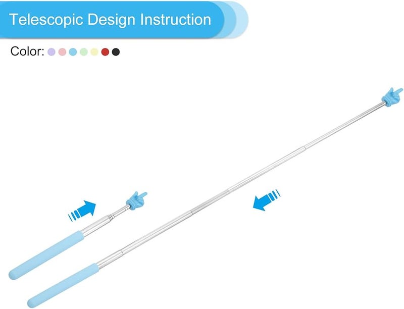 باتيكيل عصا مؤشر المعلم التلسكوبية 7 ألوان دليل عرض السبورة البيضاء في الفصل الدراسي - Image 4