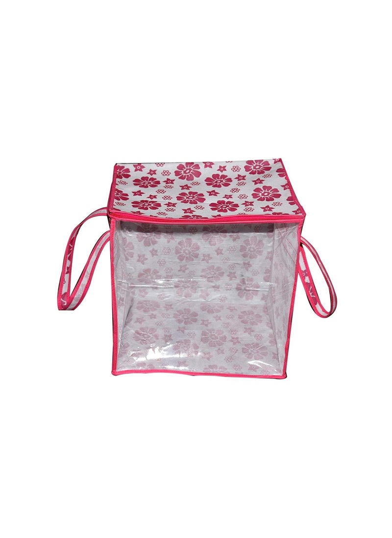 AI ANKIT INTERNATIONAL ANKIT INTERNATIONAL Garments Protector Saree cover Clothes Storage Bag with Dust Protection Front Clear window Zip Closure for MultiPurpose Clothing Storage Bag Pack of 1 SIZE 15 x 15 x 12 Inches AIPFBOXPK04  - Image 5