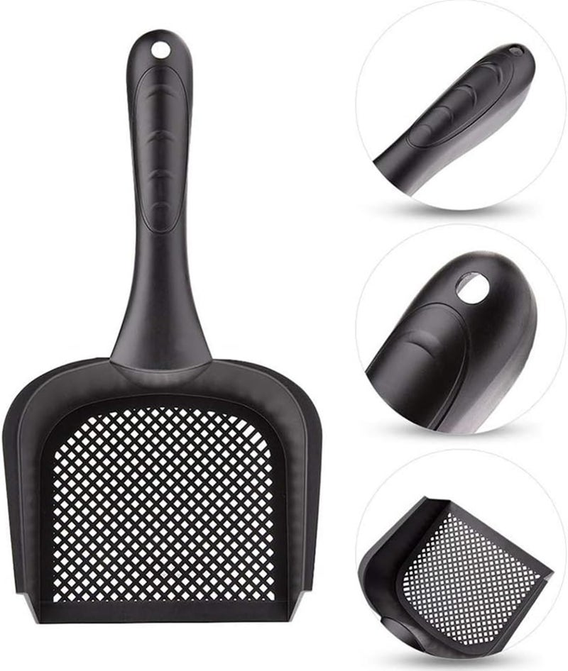 AUGEN Large Fine Hole Cat Litter Scoop - Efficient Long-Handled Tool for Easy Pet Waste Cleanup (Black) - Image 5