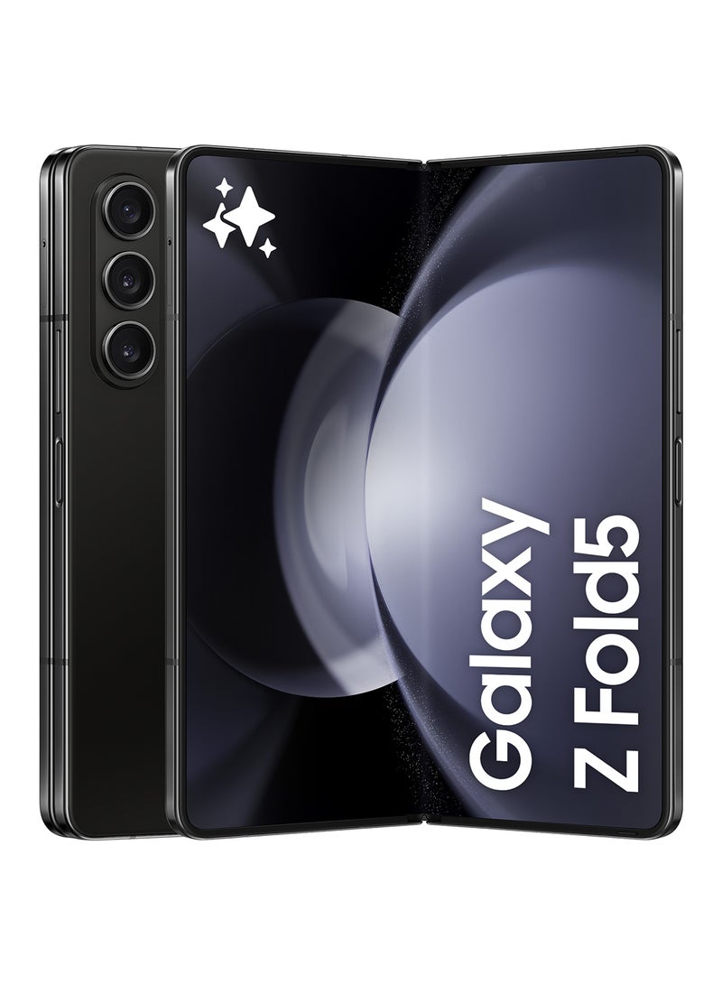 سامسونج هاتف Galaxy Z Fold 5 ثنائي الشريحة بلون أسود فانتوم وذاكرة وصول عشوائي (RAM) سعة 12 جيجابايت وذاكرة تخزين داخلية 512 جيجابايت يدعم تقنية 5G - إصدار الشرق الأوسط - Image 1