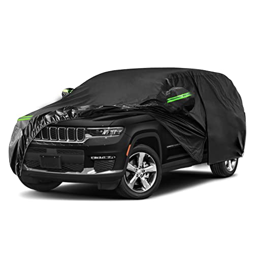 SPORTULI Waterproof Car Cover Replace for 2021-2025 Jeep Grand Cherokee L, 6 Layers All Weather Car Covers with Zipper Door & Windproof Bands for Snow Rain Dust Hail Protection (Grand Cherokee L) - Image 1