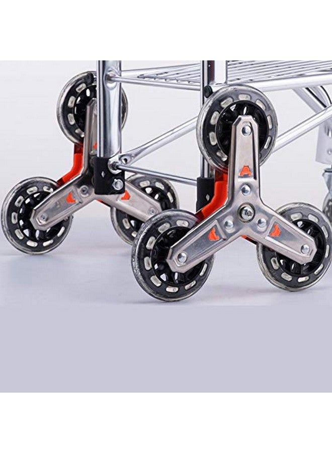 Kavid Shopping Cart Small Trailer Trolley Portable Folding Cart Aluminum Trolley with 8 Wheels - Image 5