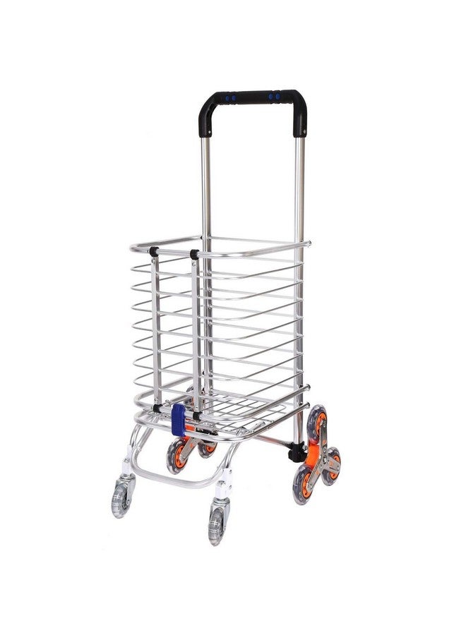 Kavid Shopping Cart Small Trailer Trolley Portable Folding Cart Aluminum Trolley with 8 Wheels - Image 1