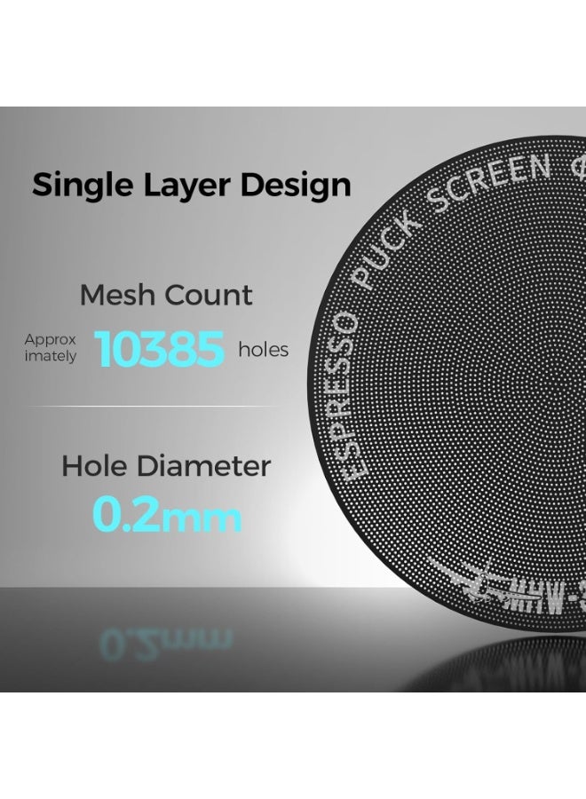 ام اتش دابيلو - ثري بومبار MHW-3BOMBER Ultra Thin 0.2mm Espresso Puck Screen Metal Coffee Filter Reusable Espresso Filters 51mm FG5640-OS - Image 2