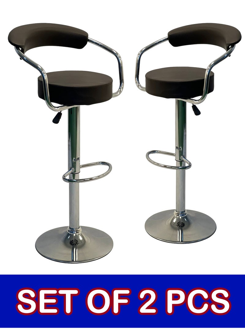 Living - SET OF 2 Bar Stools Modern Counter Height Barstools Adjustable - Image 1