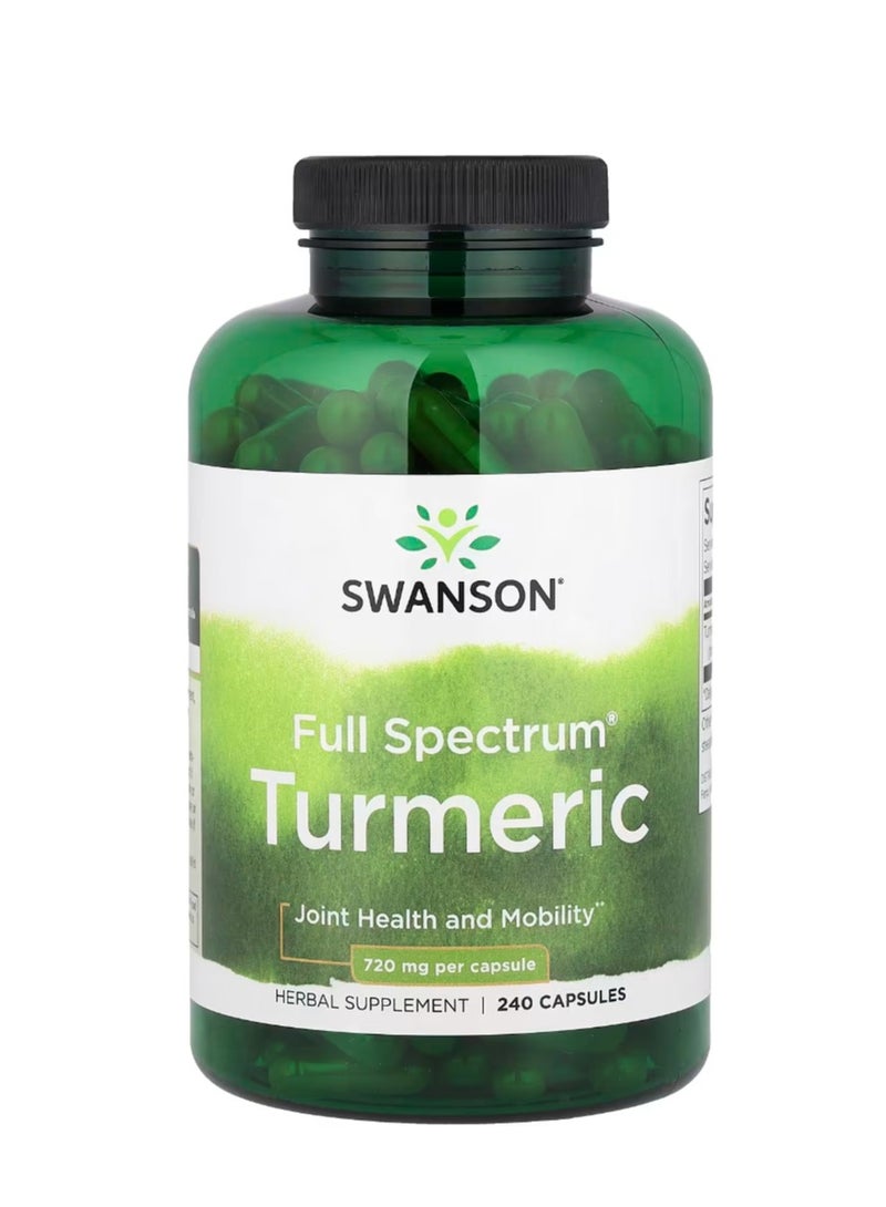 سوانسون كركم كامل الطيف 1440 ملجم 240 كبسولة (720 ملجم لكل كبسولة) - Image 1