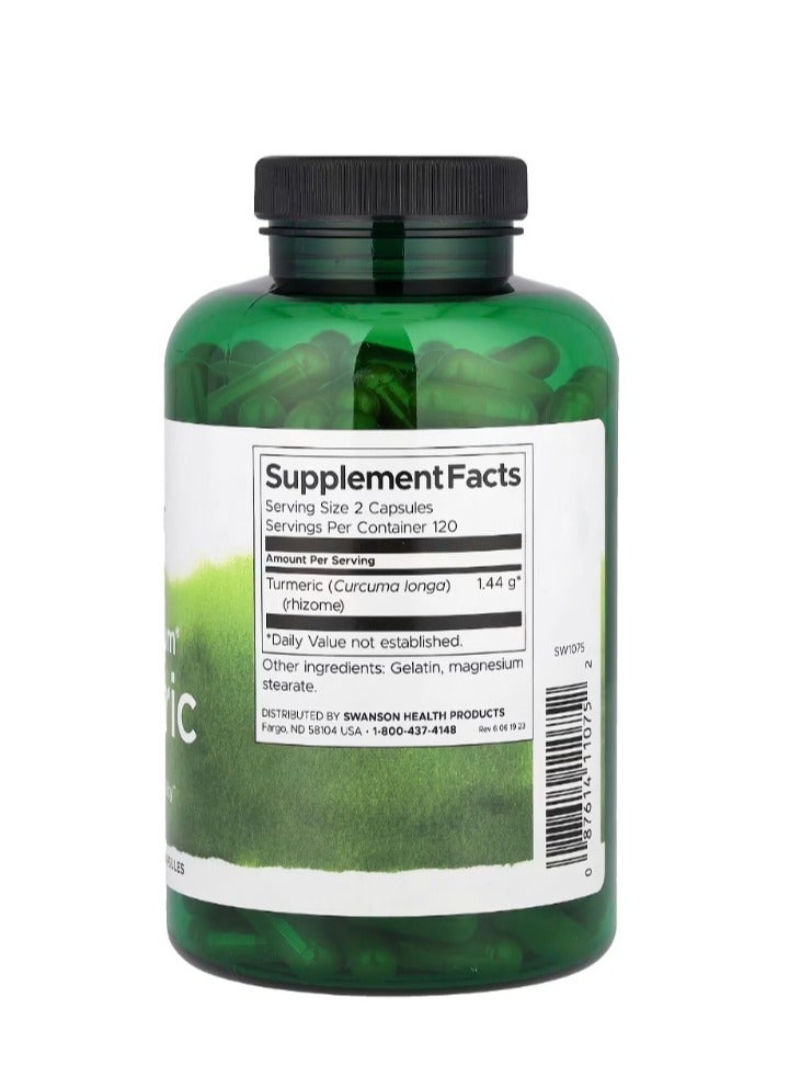 سوانسون كركم كامل الطيف 1440 ملجم 240 كبسولة (720 ملجم لكل كبسولة) - Image 2