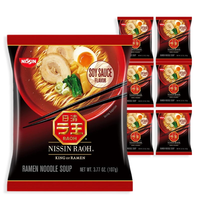 Nissin RAOH Ramen Noodle Soup Soy Sauce 377 Ounce Pack of 6 - Image 3