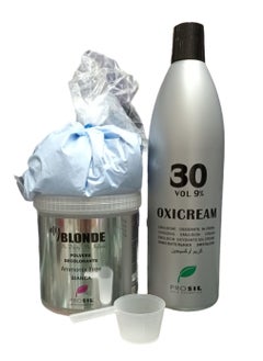 PROSIL My Blonde Powder, Ammonia Free, Blue 500 ml and Oxygen Cream 30 9%  - Image 1