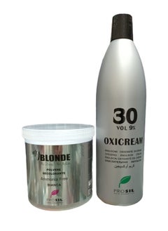 PROSIL My Blonde Powder, Ammonia Free, Blue 500 ml and Oxygen Cream 30 9%  - Image 2