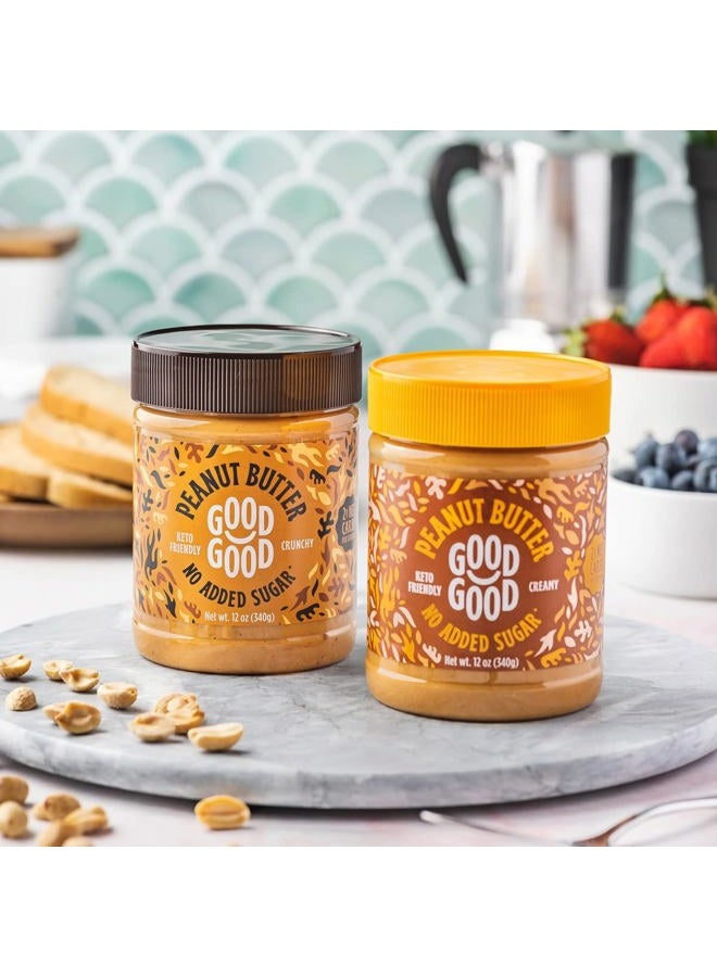 GOOD GOOD Creamy Peanut Butter Keto Friendly - Low Carb & No Added Sugars - Vegan - No Palm Oil or Preservatives - Non-GMO - 12 oz / 340g (Pack of 1) - Image 4