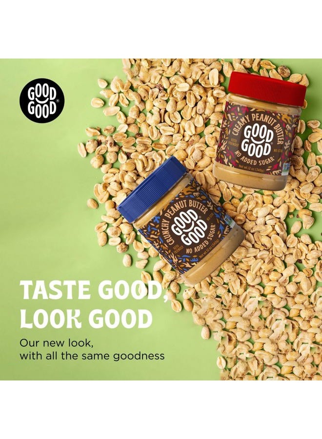 GOOD GOOD Creamy Peanut Butter Keto Friendly - Low Carb & No Added Sugars - Vegan - No Palm Oil or Preservatives - Non-GMO - 12 oz / 340g (Pack of 1) - Image 2