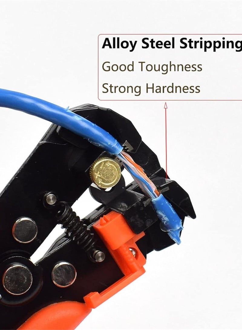 GGOOT Cable Wire Stripper Cutter Crimper Automatic Multifunctional Crimping Stripping Plier Tools Electric Hand Tool hardware tools (Color : Orange)  - Image 2