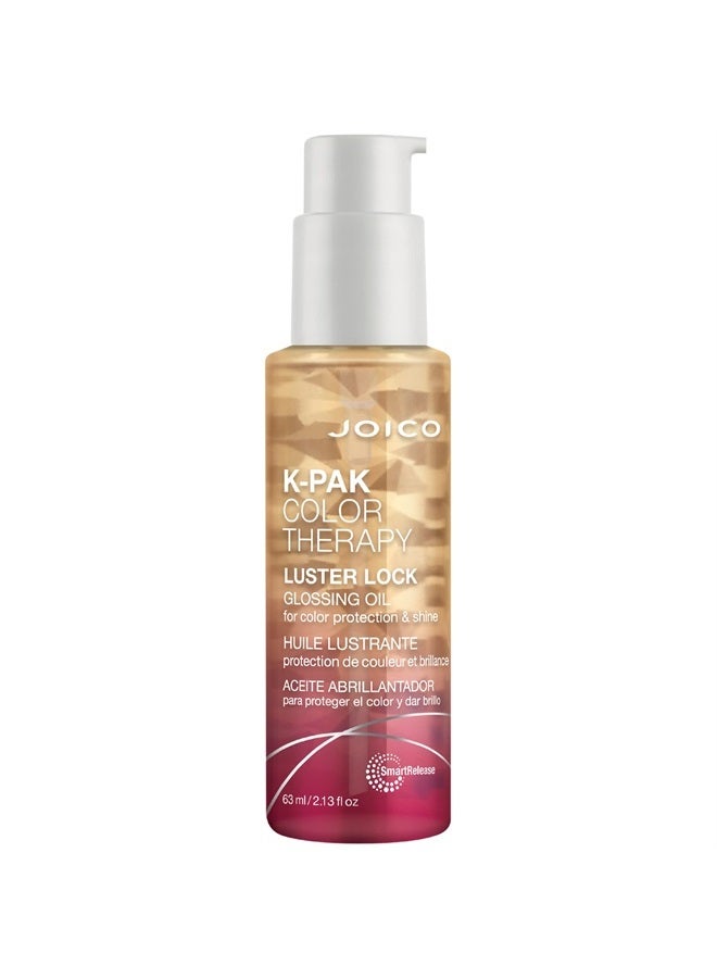 JOICO K-PAK Color Therapy Luster Lock Glossing Oil | For Color-Treated Hair | For Color-Protection & Shine | Tame Frizz | With Keratin & Argan Oil | 2.13 Fl Oz - Image 1