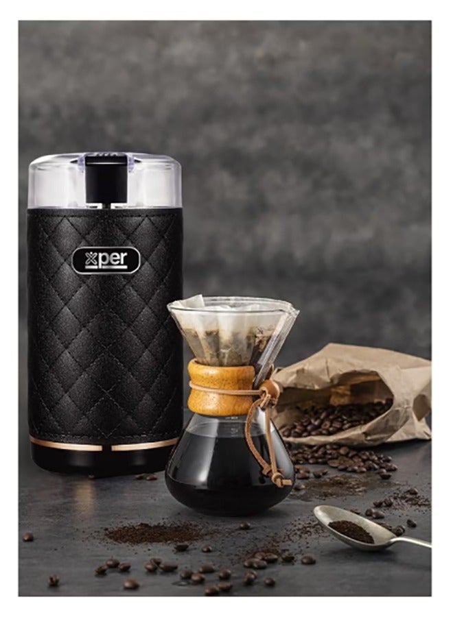 XPER Grinder -150 Watt - 50 Grams, Leather Texture, Black | XPCG-300BK - Image 4