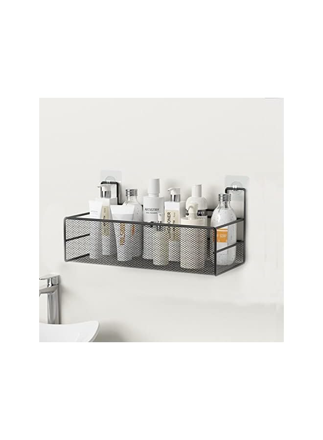 Raxoom (2 Pack) Hanging Shower Bathroom Shelf Basket Adhesive Wall Mounted Metal Bathroom Organizer Organizer for Bathroom Storage Shower Gel Organizer, Kitchen Shelf Rack, Stainless Steel - Image 4