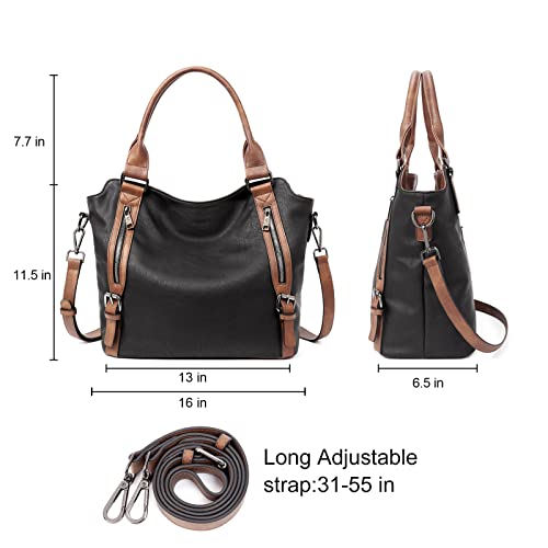 CLUCI Hobo Bags for Women Vegan Leather Handbags Large Ladies Purse Shoulder Bag - Image 3