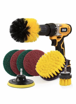Drill Brush, 8 Pieces Drill Brush Attachment Set Scouring Pads, Power Scrubber Brush Scrub Pads Cleaning Kit All Purpose Cleaner for Bathroom Surfaces, Floor, Tub, Shower, Grout, Tile, Corners - pzsku/Z9552A3FFE640CEC0B83DZ/45/1746564863/be2bba6d-e03f-4d01-953c-7311267748ed