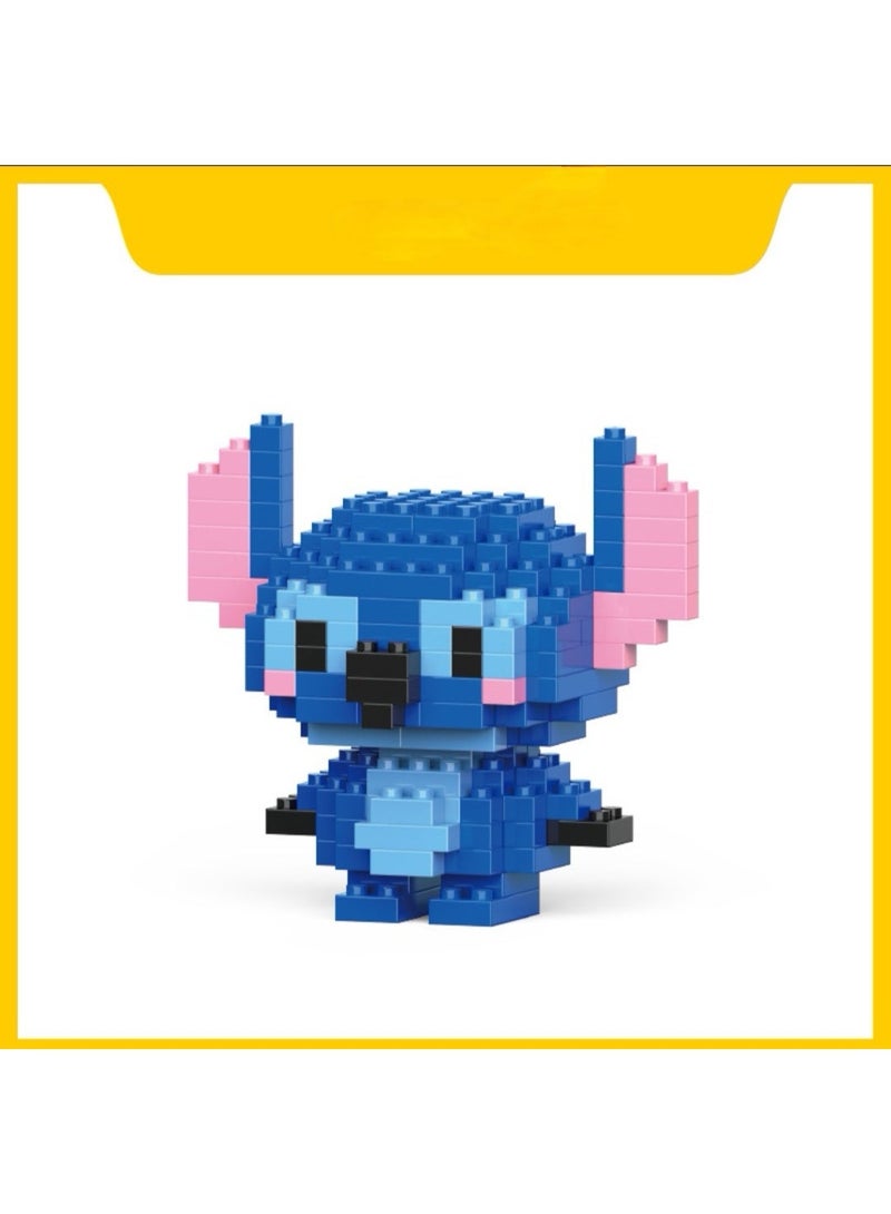 JAYATO 161 PCS Cartoon Stitch Building Bricks Set, DIY Block Building Set, Classic Mini Building Bricks, Assembling Building Blocks Suitable for Boys and Girls Aged 6 and Up - Image 2