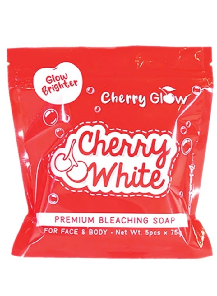 صابون تبييض شيري وايت الفاخر، 5 قطع × 75 جم