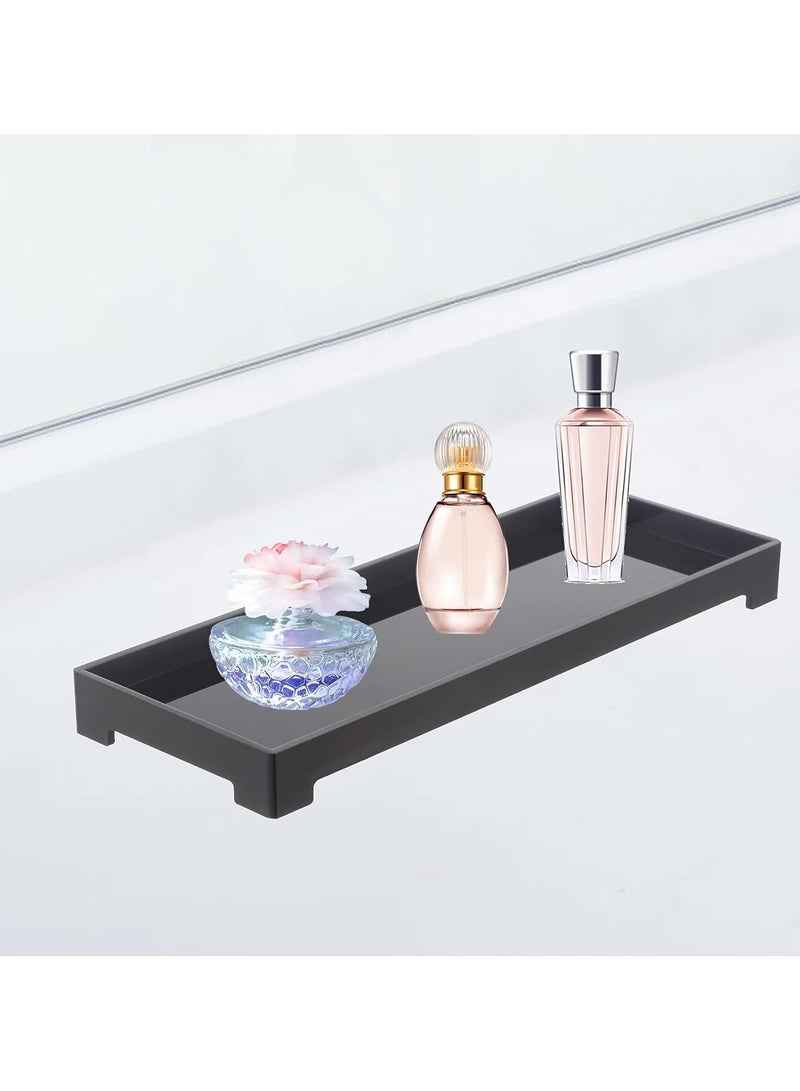 TPGP Acrylic Vanity Tray for Bathroom Countertops, Dresser Tops - Black - Image 3