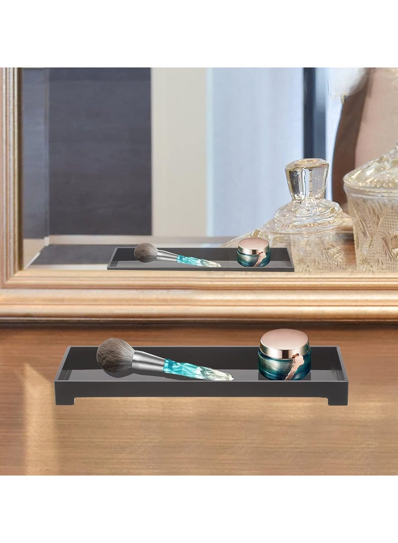TPGP Acrylic Vanity Tray for Bathroom Countertops, Dresser Tops - Black - Image 5