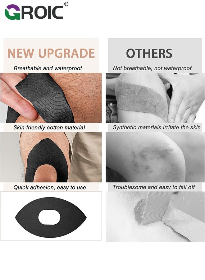 GROIC Kinesiology Tape for Knees, 10 Pcs Precut Kinesiology Tape for Knee Pain Relief & Support, Waterproof & Elastic Athletic Tape for Knee Stability, Breathable & Comfortable Knee Tape - Image 3