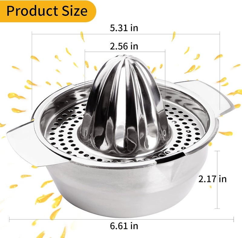 AGANIC - Premium Lemon Squeezer Stainless Steel – Manual Hand Juicer for Fruits, Mosambi Juice Maker, Lime & Orange Juice Squeezer Tool (Lemon Squeezer) - Image 2