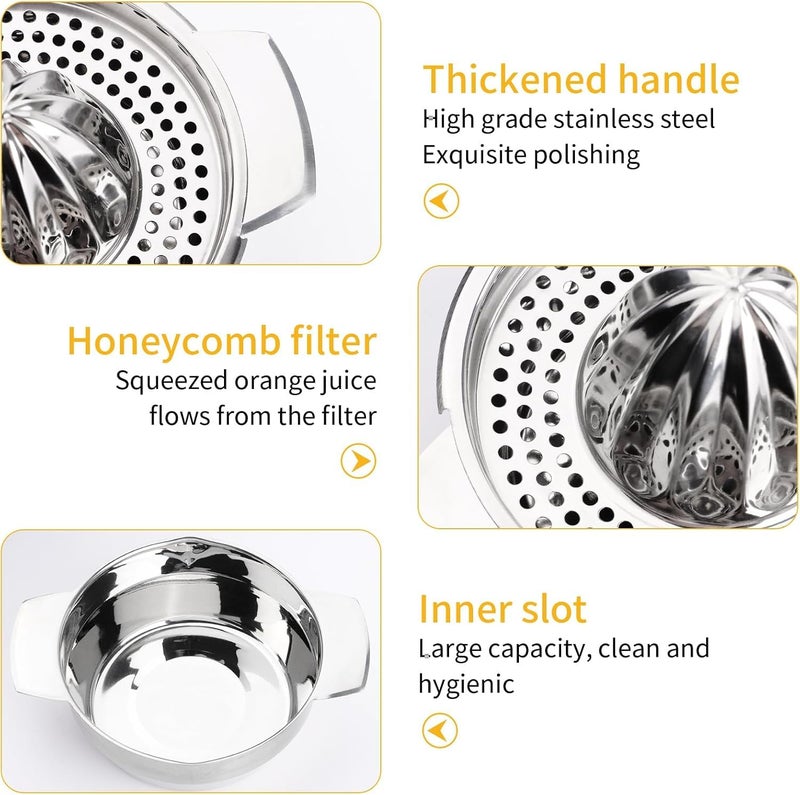 AGANIC - Premium Lemon Squeezer Stainless Steel – Manual Hand Juicer for Fruits, Mosambi Juice Maker, Lime & Orange Juice Squeezer Tool (Lemon Squeezer) - Image 3