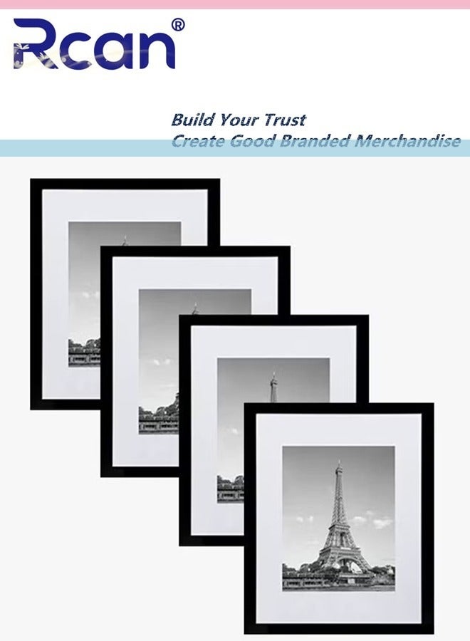 ركان مجموعة إطارات صور مكونة من 4 قطع للحائط أو سطح الطاولة مع إطار عرض حائطي وإطار صورة لسطح المكتب لصورة مقاس 12 × 16 بوصة - Image 1