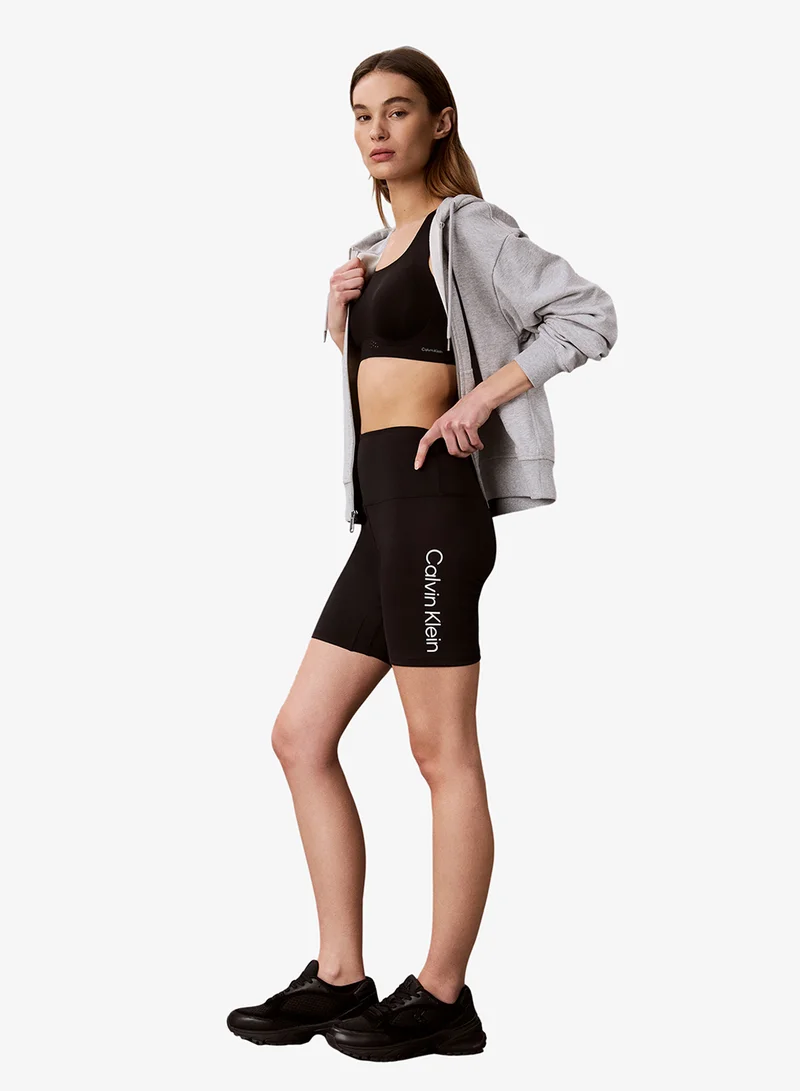 Calvin Klein Sports Black Icon Sport Wide Waistband Bike Shorts for Women | Best Price UAE
