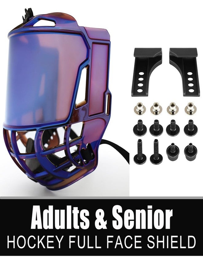 Gy Hockey Full Face Shield Visor Senior Hockey Face Shield Ice Hockey Helmet Visor Adult & Youth, Anti-Scratch/Anti-Fog/Ce Certified (Revo Bule) - Image 5