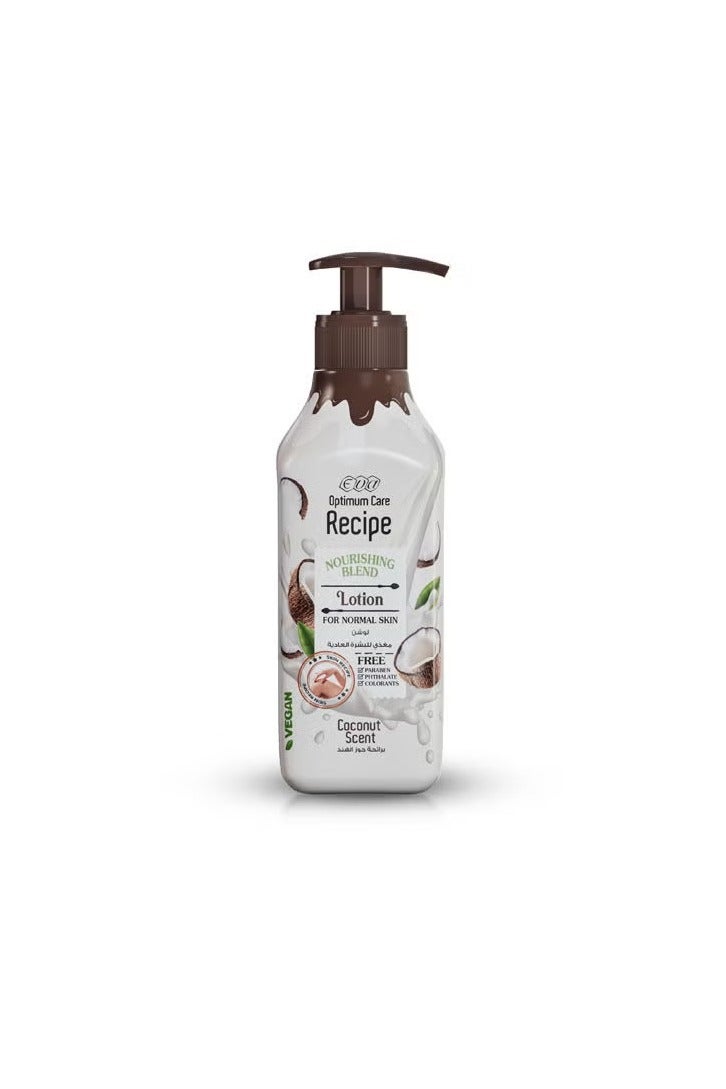 Eva Optimum Care Recipe Nourishing Blend Lotion For Normal Skin Coconut Scent