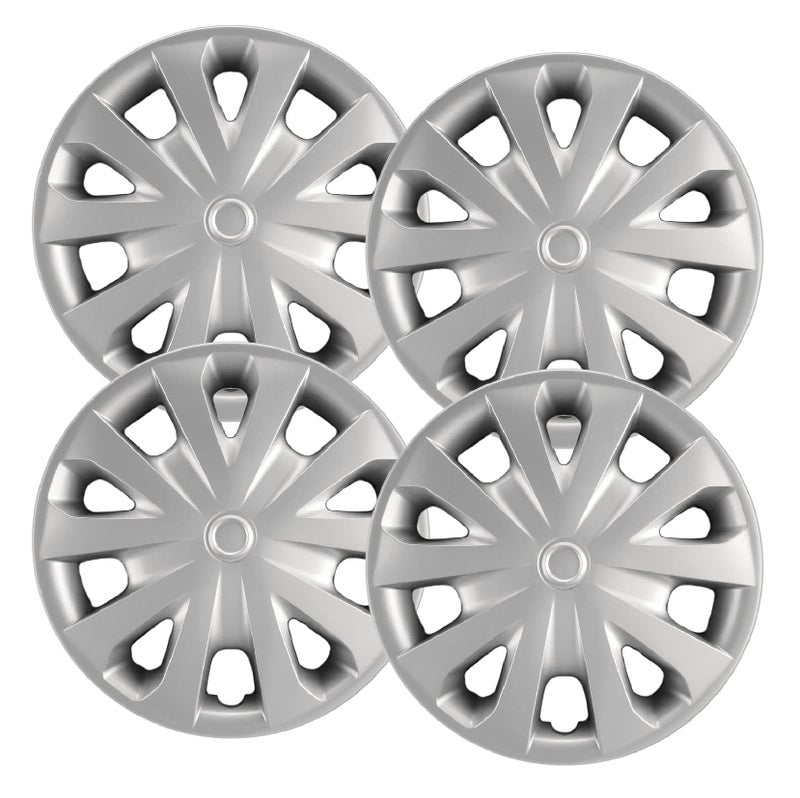 Premium Quality 15 Silver HubcapsWheel Covers fits 20122019 Nissan Versa Heavy Duty Construction Set of 4 53087AMS4