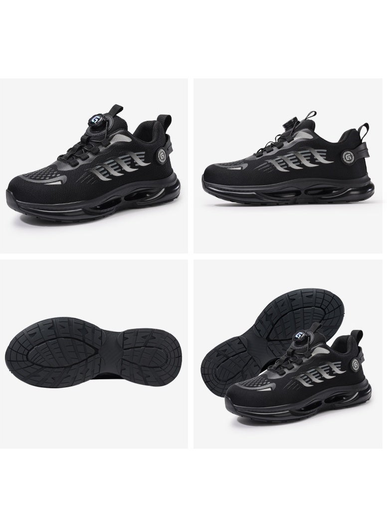 NIBEMINENT Rotating Buttons Work Safety Shoes For Men Men Steel Toe Shoes Puncture-Proof Men Work Sneakers Lightweight Protective Boots - Image 2