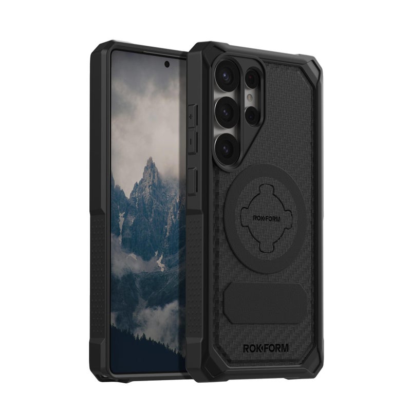 ROKFORM Rugged Case Compatible with Galaxy S25 Ultra, Magnetic Cover with Screw Lock Drop-Tested Armor (Black) - Image 1